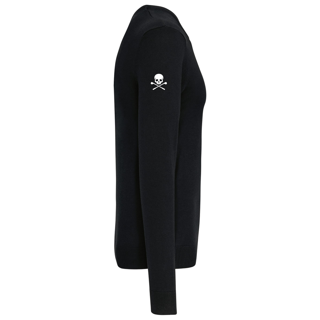 Pull Col Rond Homme Skull Noir - Fairway Rebels golf