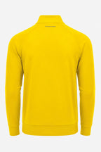 Pull golf technique jaune à col montant, vue dos
