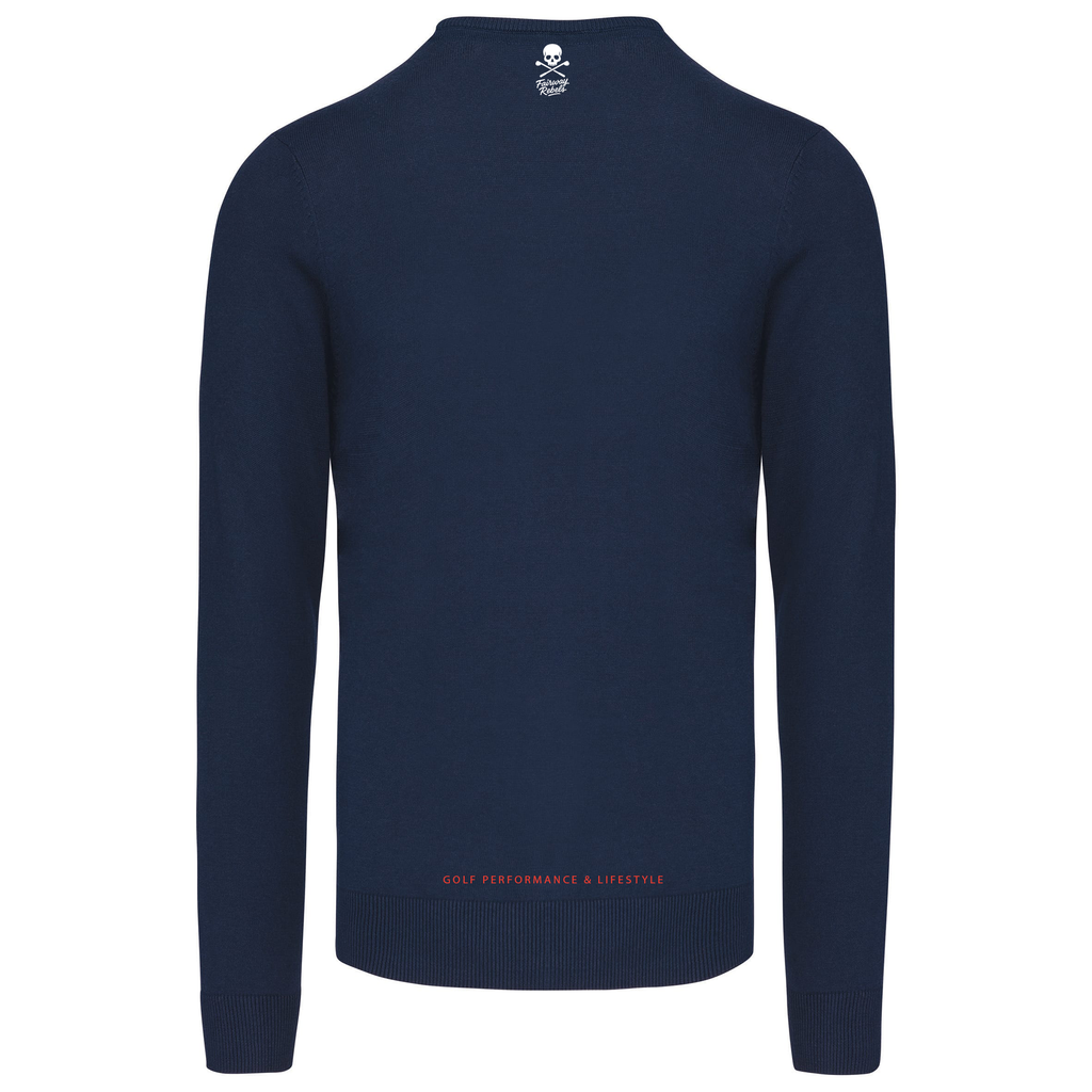 Pull Col Rond Homme Bleu Marine Lifestyle - Fairway Rebels golf - -69.00 EUR