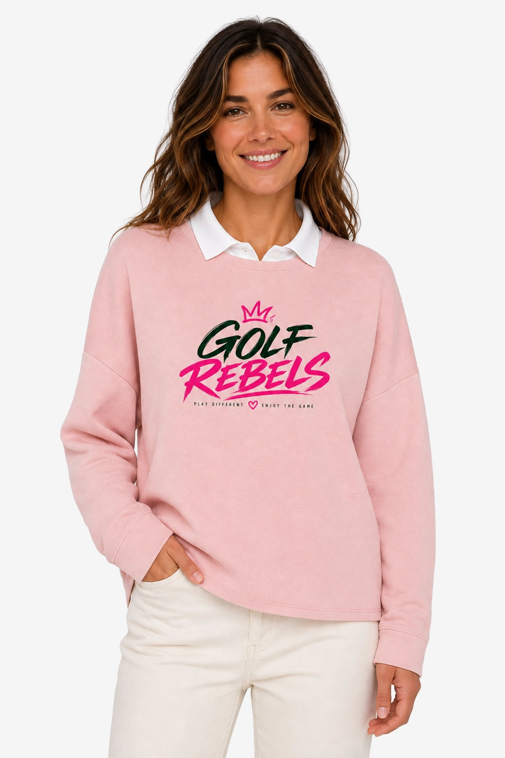 Sweatshirt Golf Damen, locker geschnitten