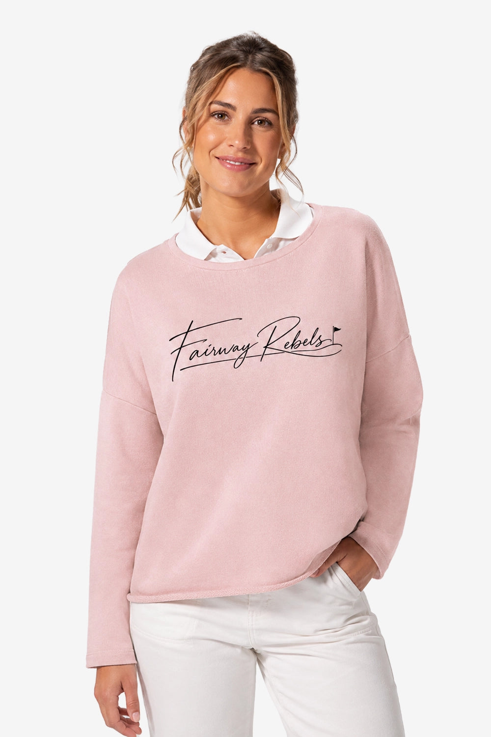 Sweatshirt Golf Damen, locker geschnitten