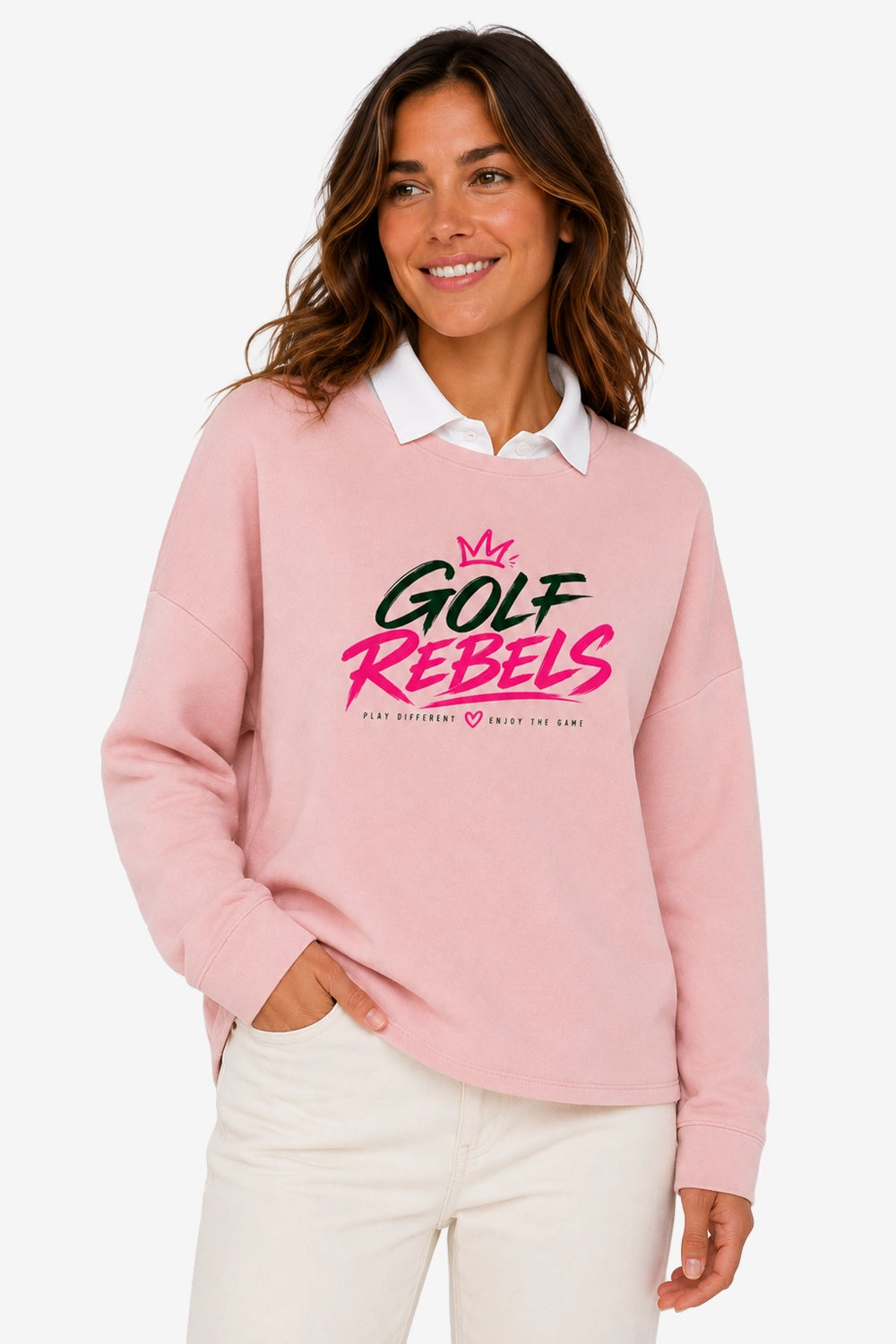 Sweatshirt Golf Damen, locker geschnitten