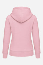 Sweat à capuche rose pâle pour femme, dos uni avec capuche et coutures visibles