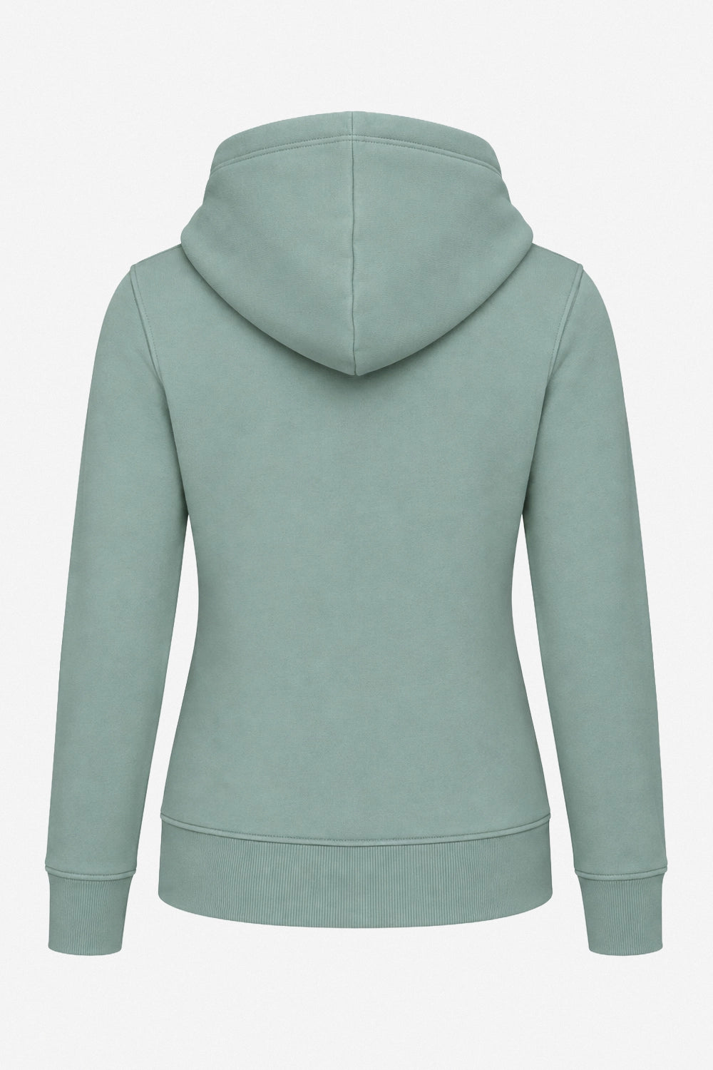 Sweat à capuche femme vert sauge, poche kangourou et logo "FAIRWAY REBELS"