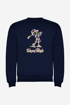Sweat Golf Fille Bleu Marine Col Rond