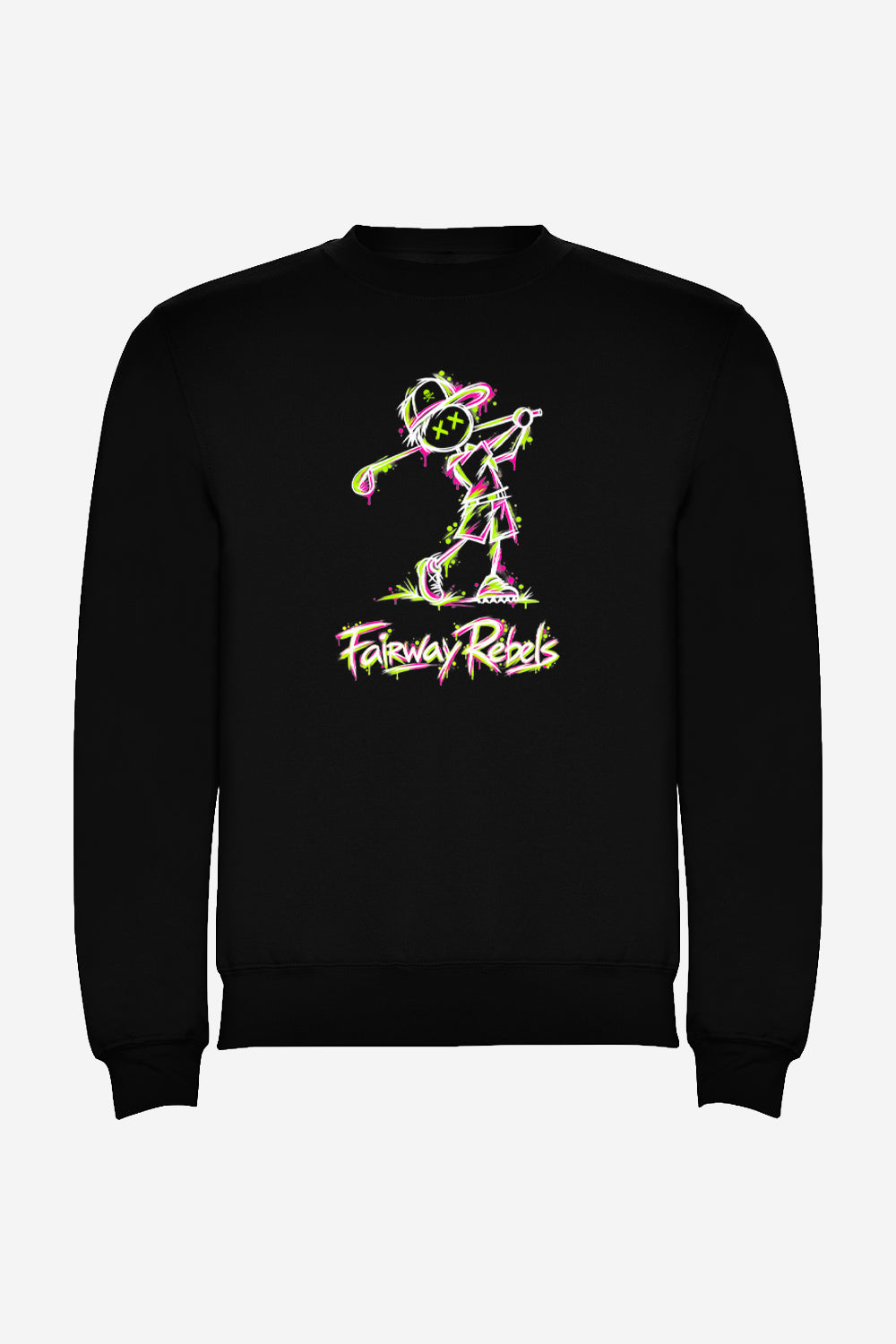 Sweat Golf Fille Noir Col Rond