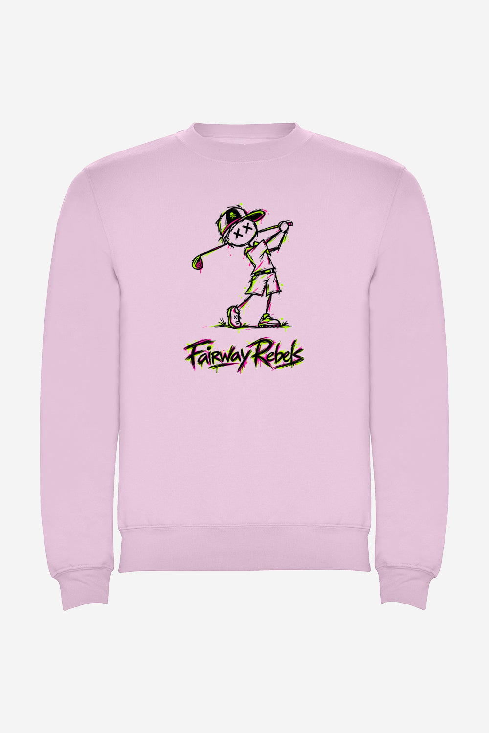 Sweat Golf Fille Rose Col Rond