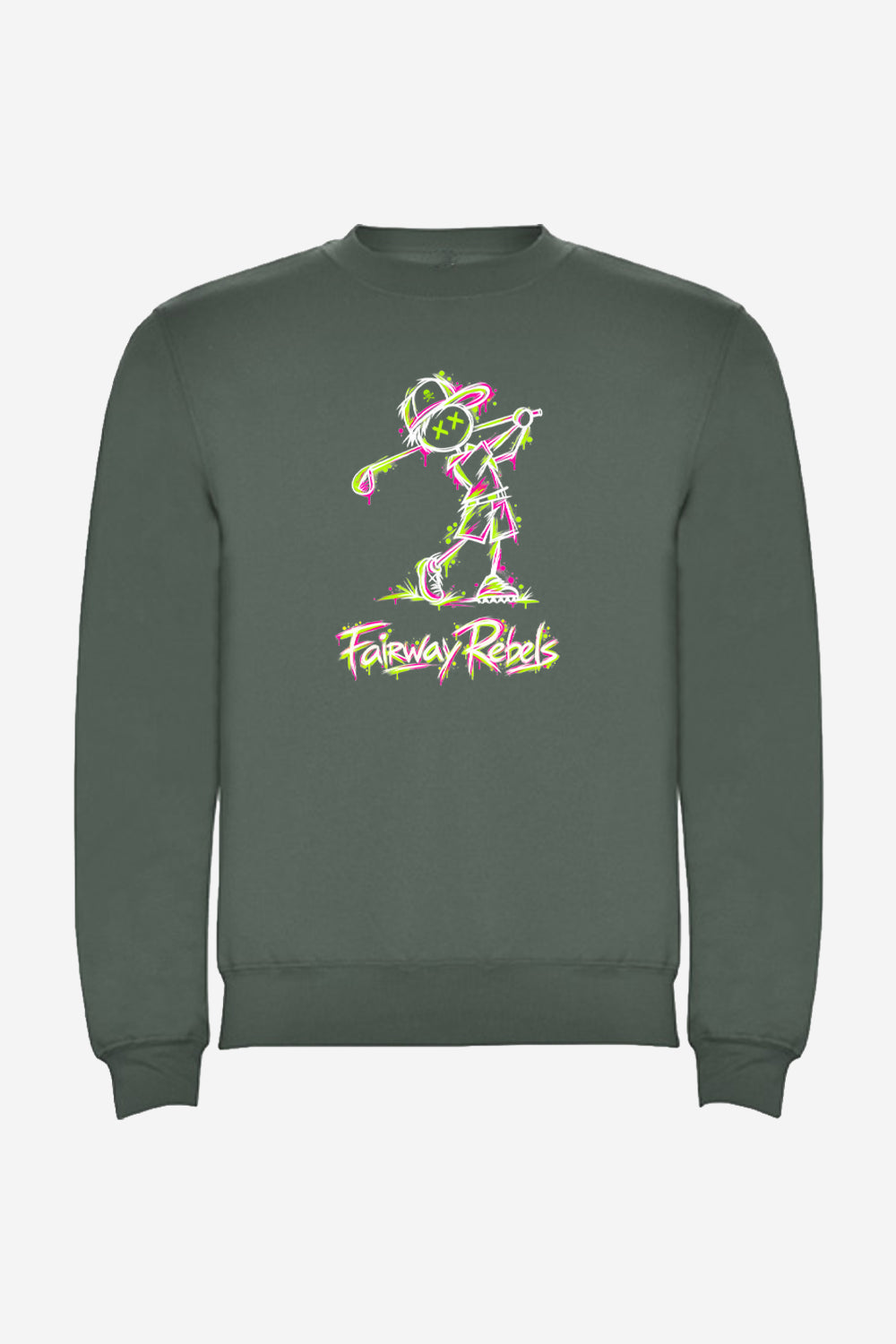 Sweat Golf Fille Vert Col Rond