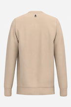 Sweat de golf pour homme ivoire, vue dos pleine, petit emblème au col
