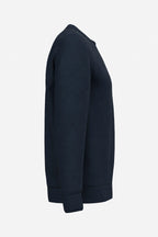Sweat-shirt de golf homme bleu marine, vue de côté, manches longues et poignets