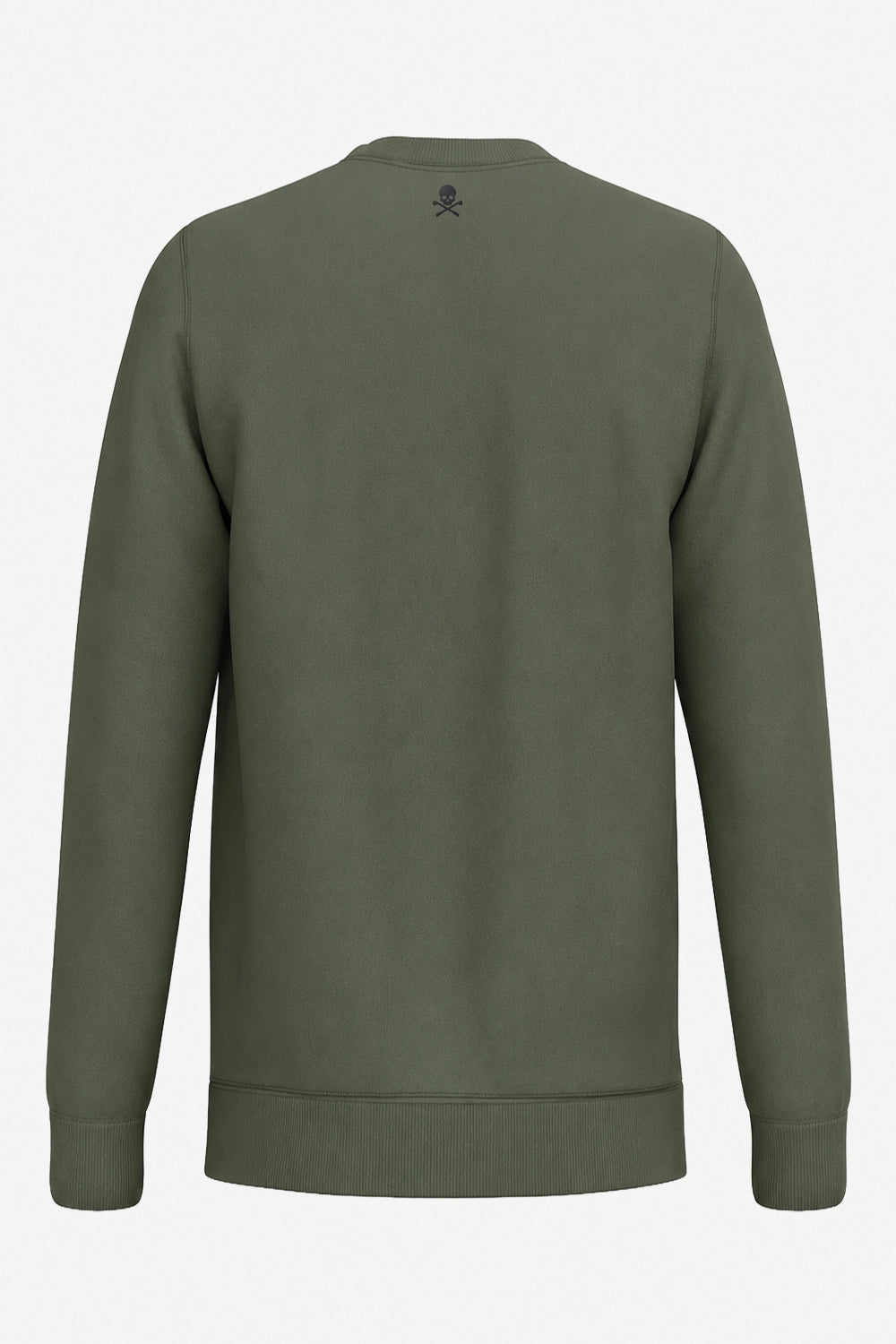 Sweat-shirt de golf homme vert, vue dos simple, petit pictogramme en haut