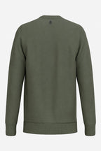 Sweat-shirt de golf homme vert, vue dos simple, petit pictogramme en haut