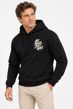 Sweat à capuche homme noir, logo « No Rules Juste Golf », poche kangourou