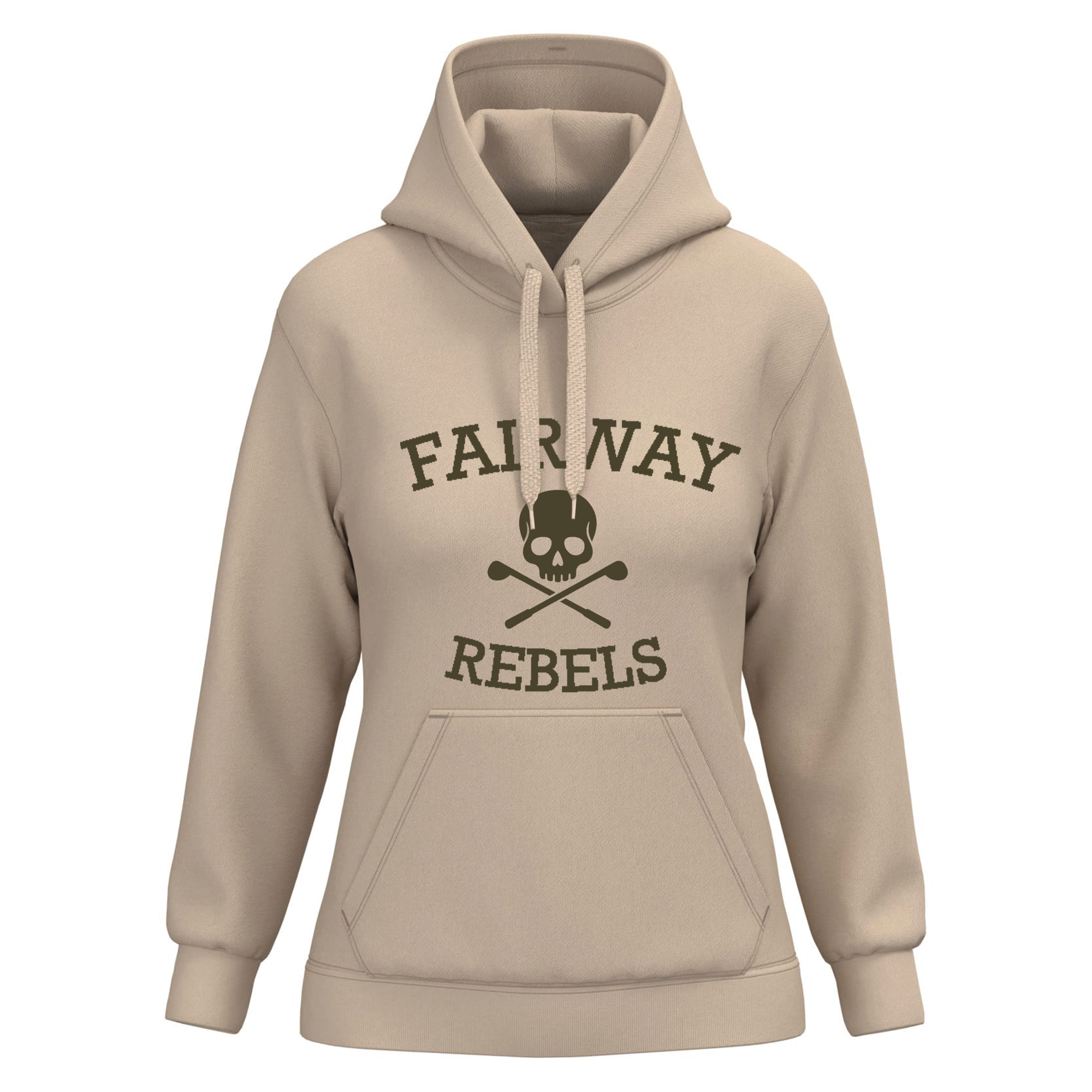 Sweat à Capuche Femme Beige Original - Fairway Rebels golf