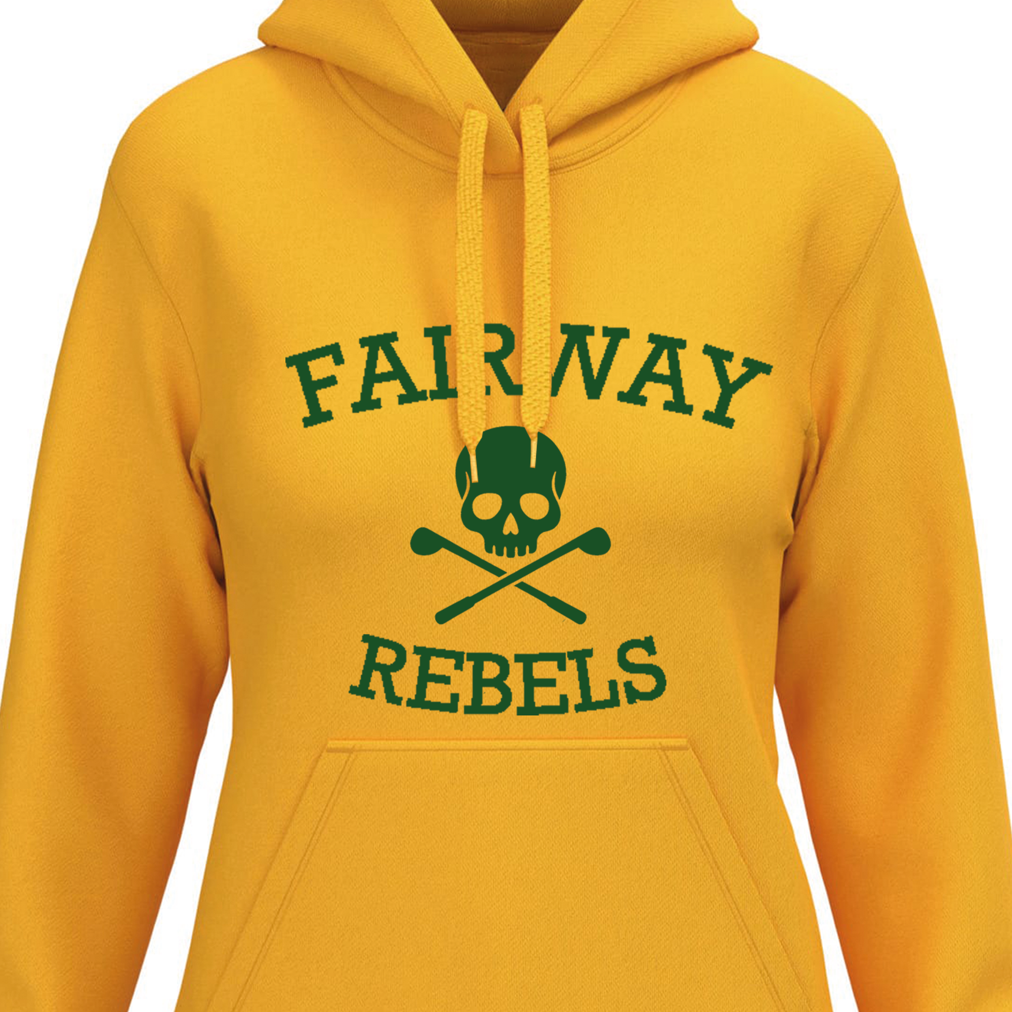 Sweat à Capuche Femme Jaune Original - Fairway Rebels golf