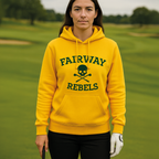 Sweat à Capuche Femme Jaune Original - Fairway Rebels golf