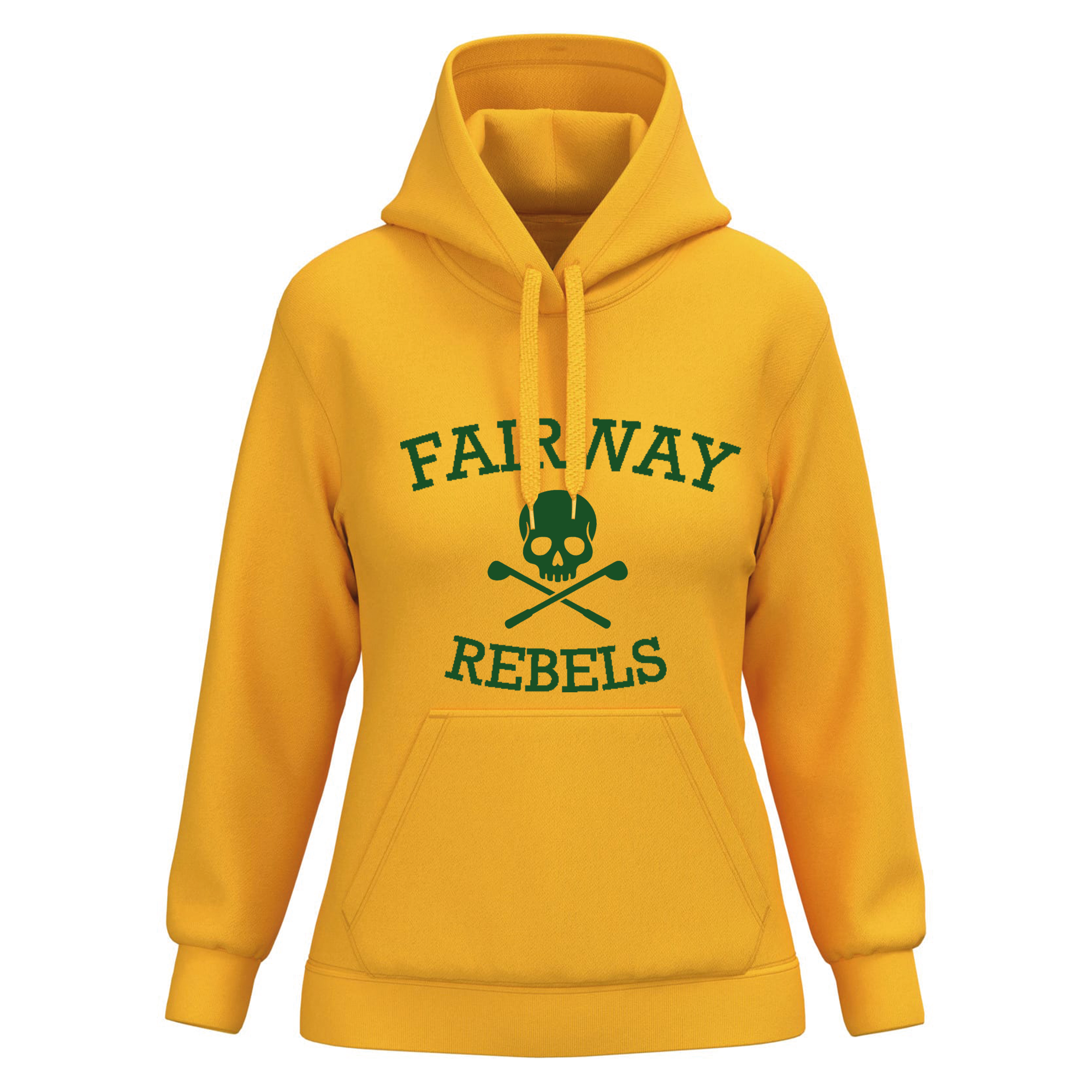 Sweat à Capuche Femme Jaune Original - Fairway Rebels golf