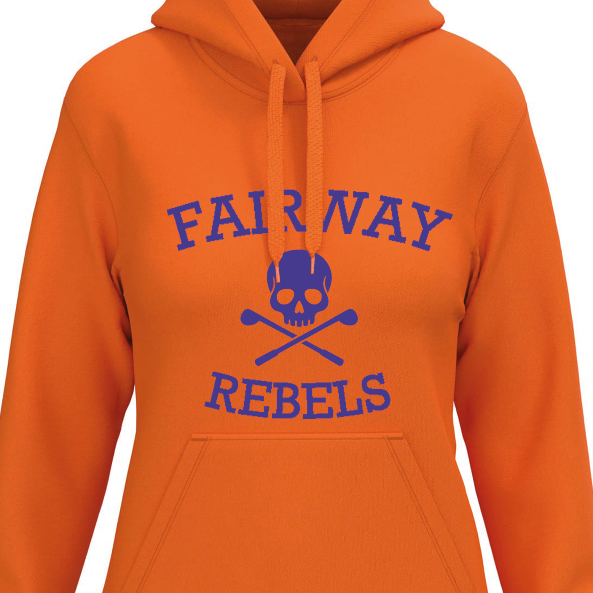 Sweat à Capuche Femme Orange Original - Fairway Rebels golf