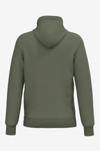 Homme sweat à capuche vert foncé, vue arrière, poche kangourou