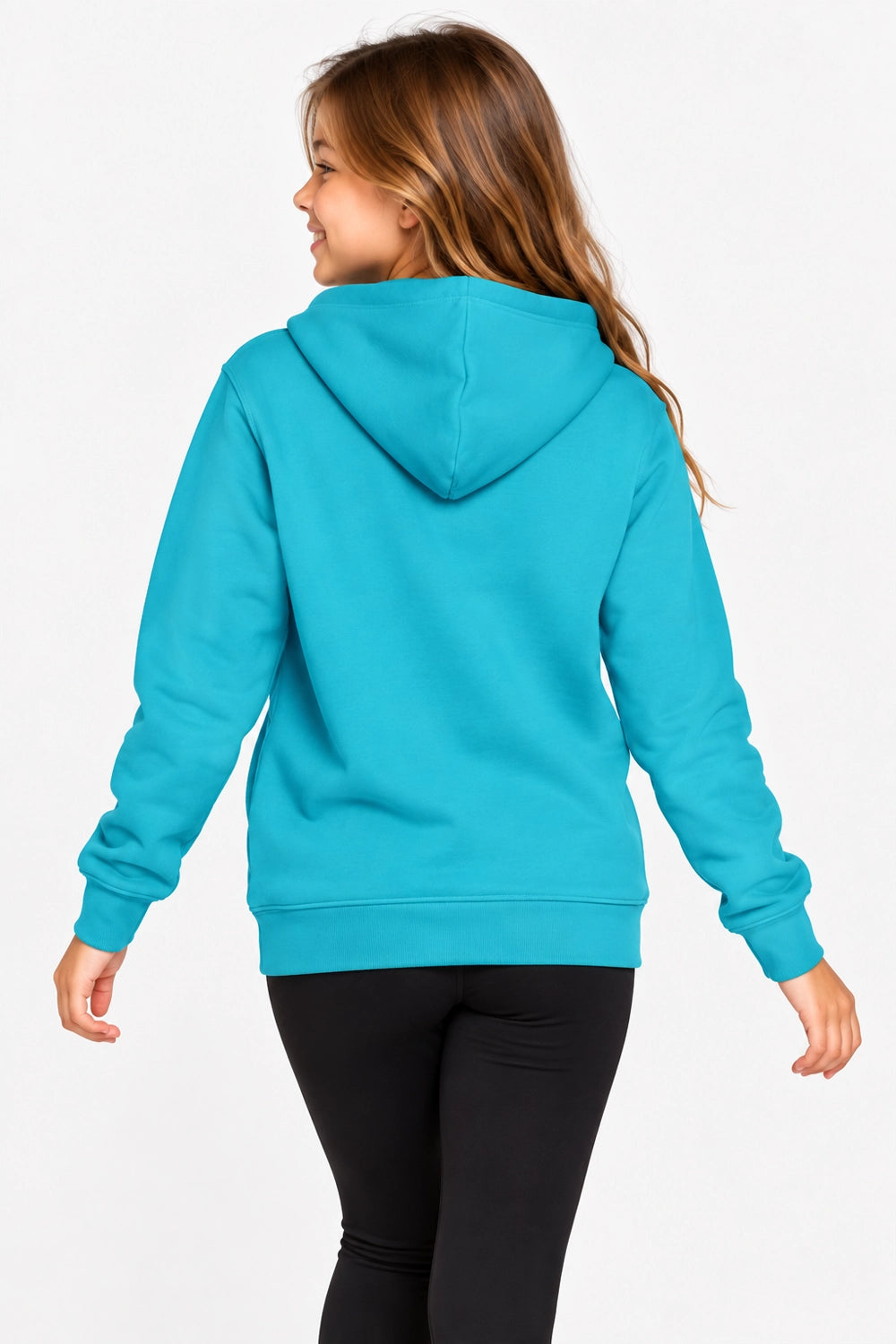 Sweat Golf Fille Bleu Turquoise