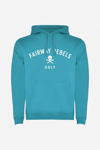 Sweat à capuche bleu turquoise, dos logo Fairyway Rebels Golf