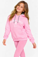 Sweat rose à capuche, poche kangourou et logo Golf skull imprimé.