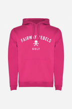Sweat garçon fuchsia à capuche, poche kangourou, logo «Fairway Rebels Golf».