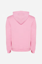 Sweat à capuche rose garçon, dos uni, capuche et bordures côtelées
