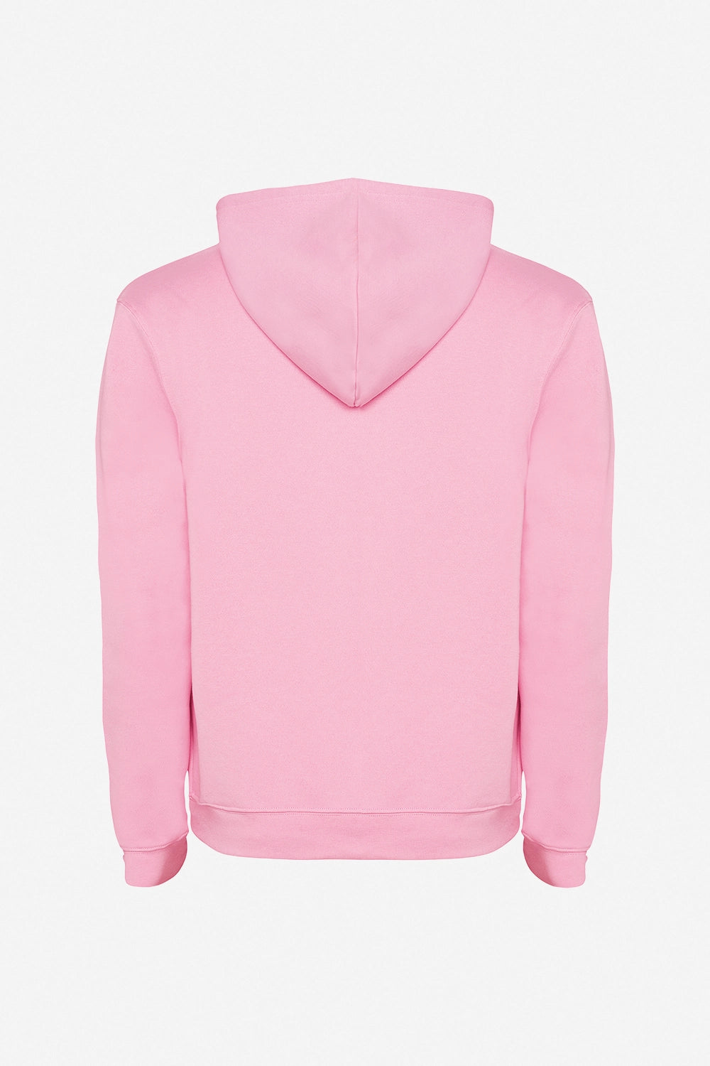 Sweat à capuche rose garçon, dos uni, capuche et bordures côtelées