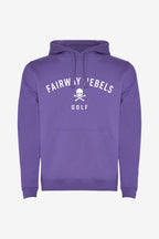 Sweat à capuche violet pour garçon, dos avec logo crâne « FAIRWAY REBELS »