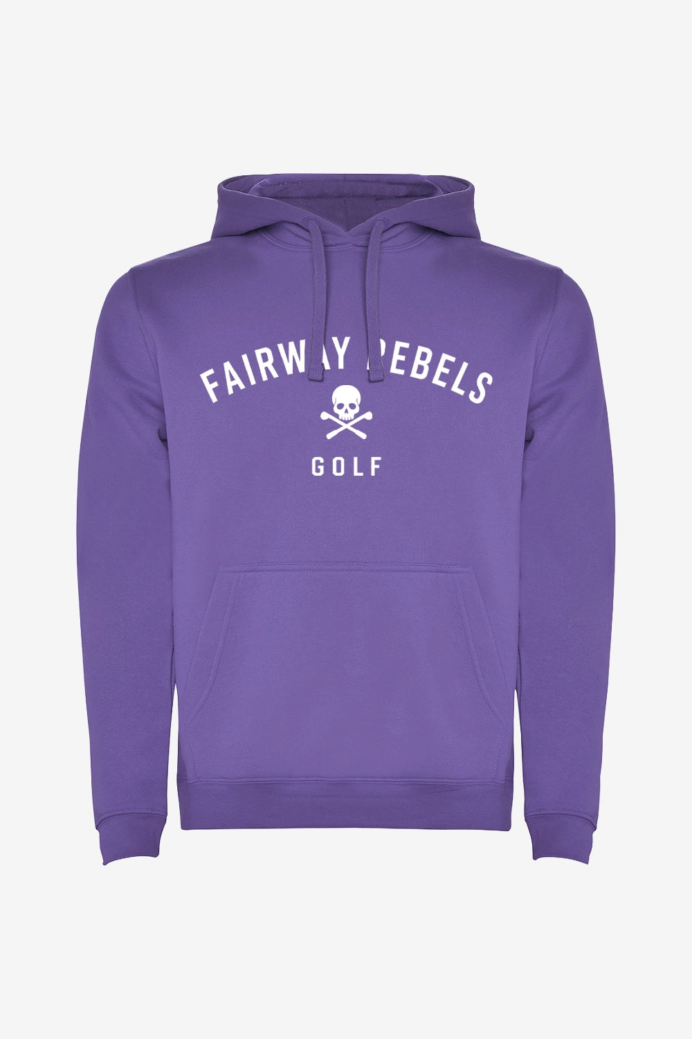 Sweat à capuche violet pour garçon, dos avec logo crâne « FAIRWAY REBELS »