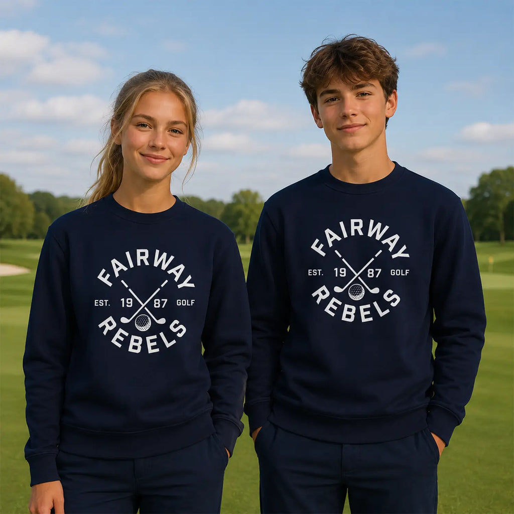 Sweatshirt Golf Kinder 1987 Marineblau
