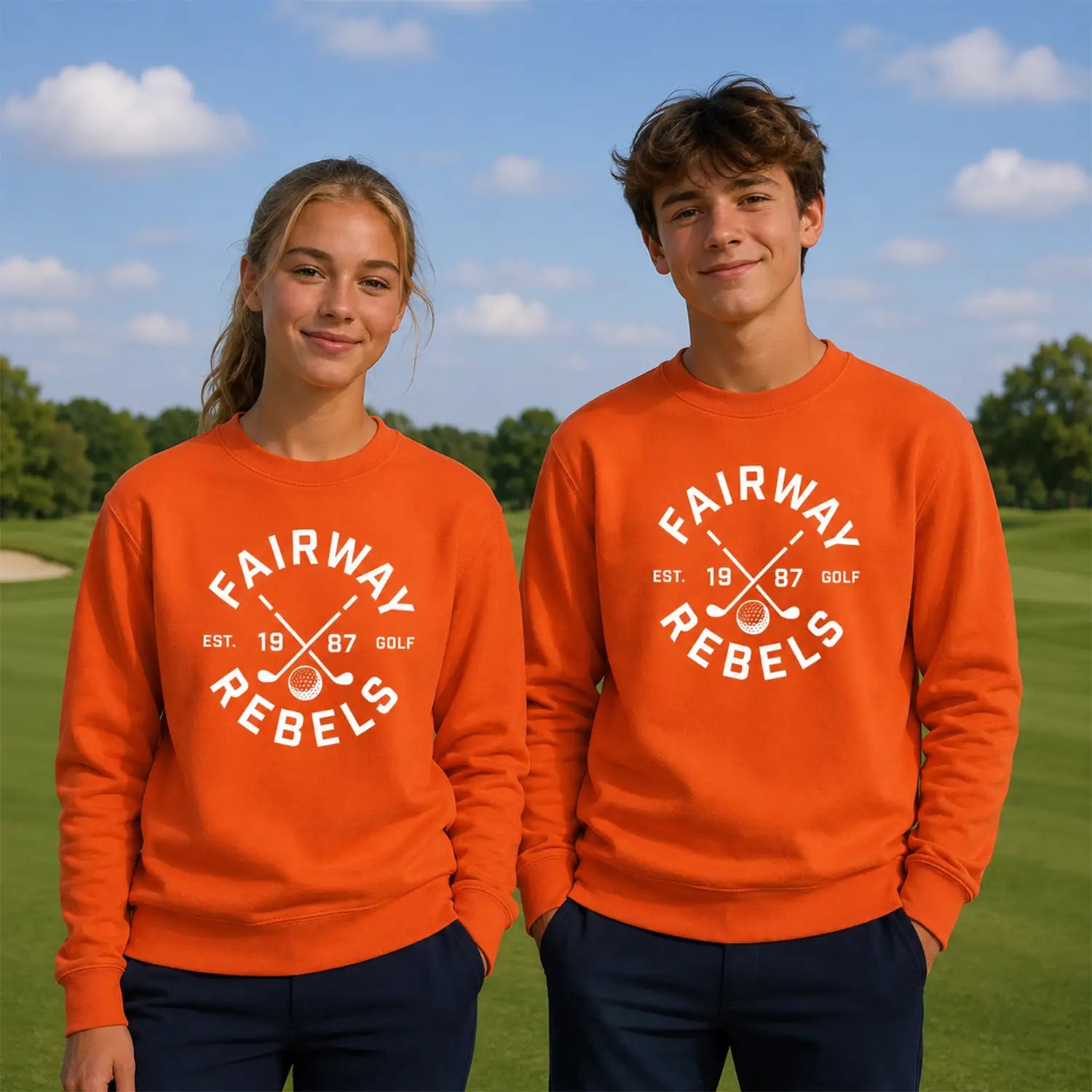 Kinder Golf Sweatshirt 1987 Orange