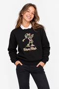 Sweat Golf Fille Noir Col Rond