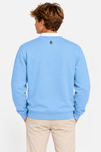 Sweat Golf Garçon Bleu Ciel Col Rond