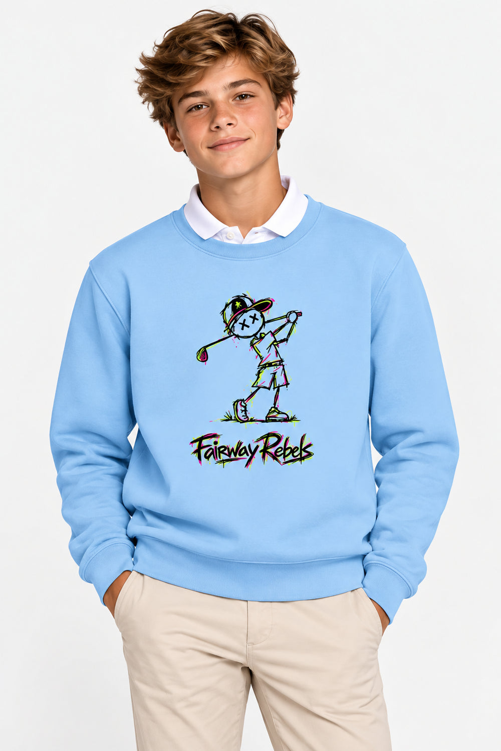 Grüner Golf-Pullover für Jungen