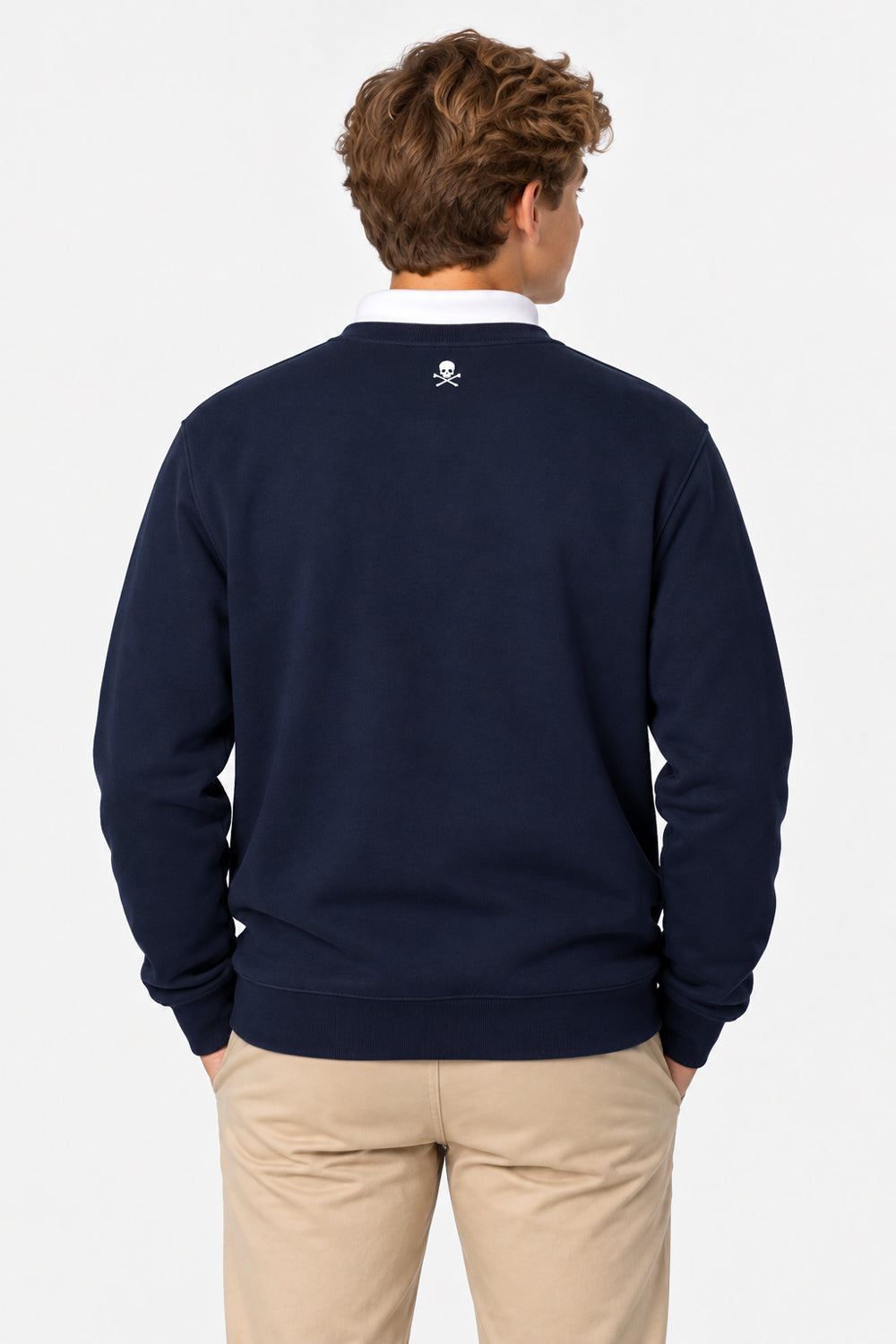 Sweat Golf Garçon Bleu Marine Col Rond
