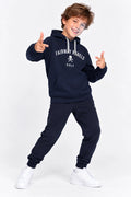 Sweat à capuche garçon bleu marine, logo « Fairway Rebels Golf » sur le devant