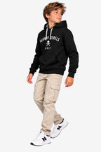 Sweat à capuche noir garçon avec logo « Fairway Rebels Golf » et poche kangourou
