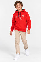 Sweat à capuche rouge enfant, logo brodé "Fairway Rebels Golf" sur le devant