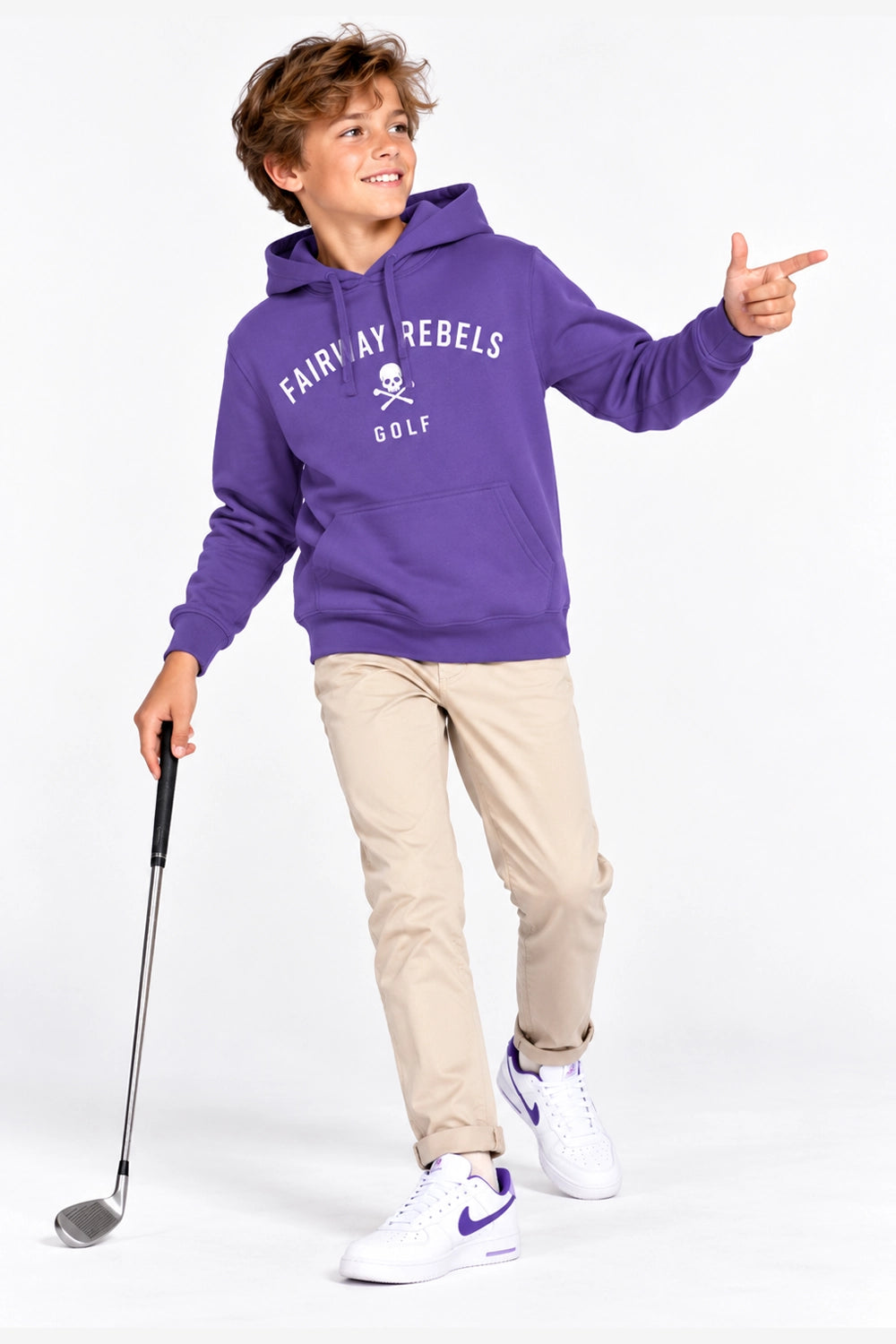 Sweat Golf Garçon Violet
