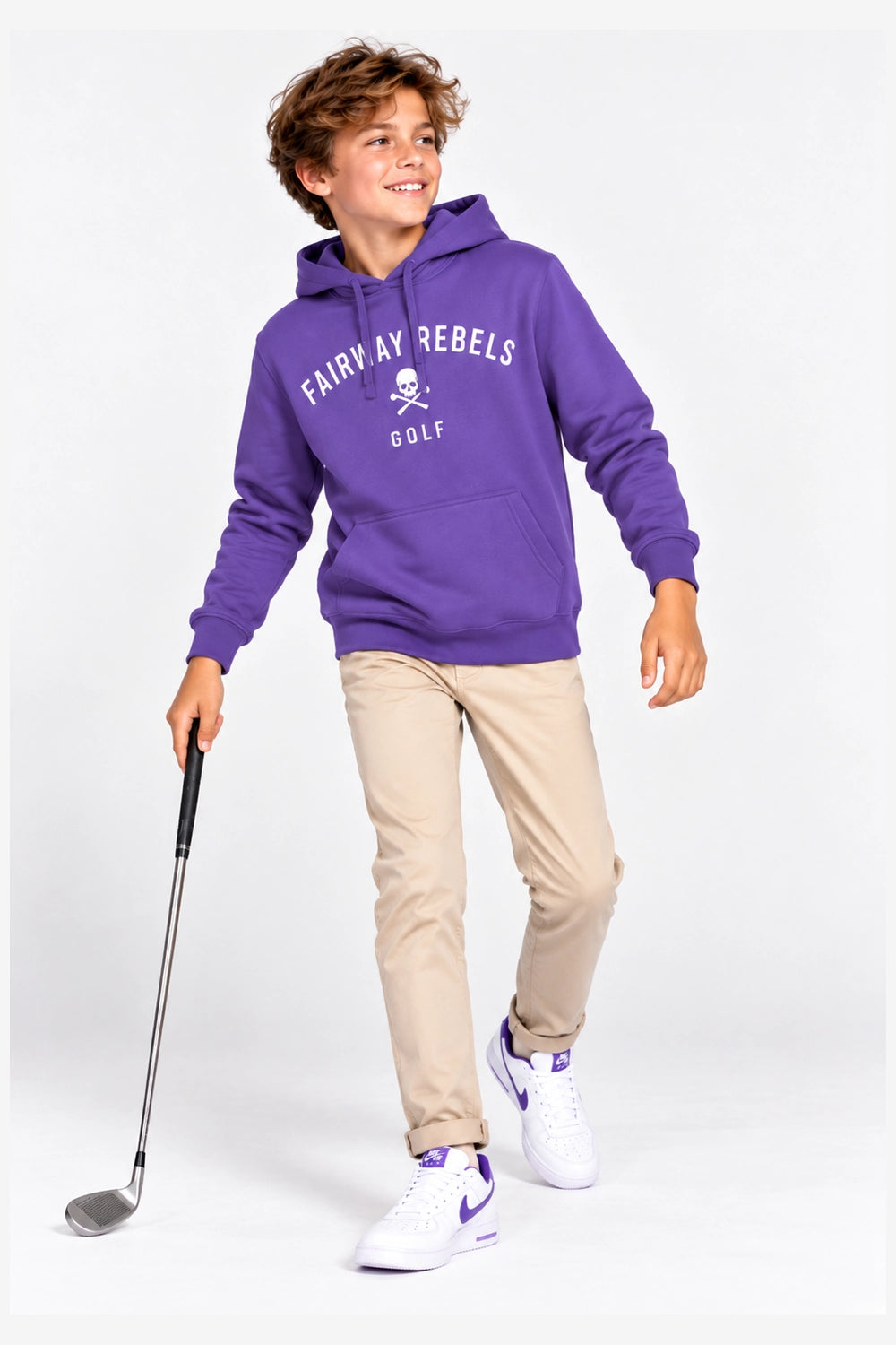 Sweat Golf Garçon Violet