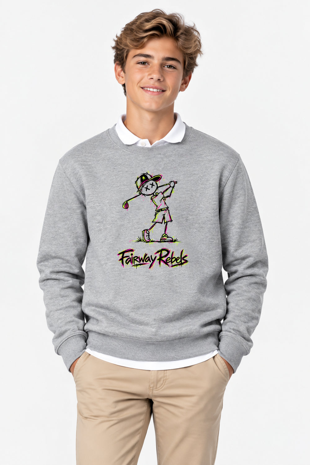 Grüner Golf-Pullover für Jungen