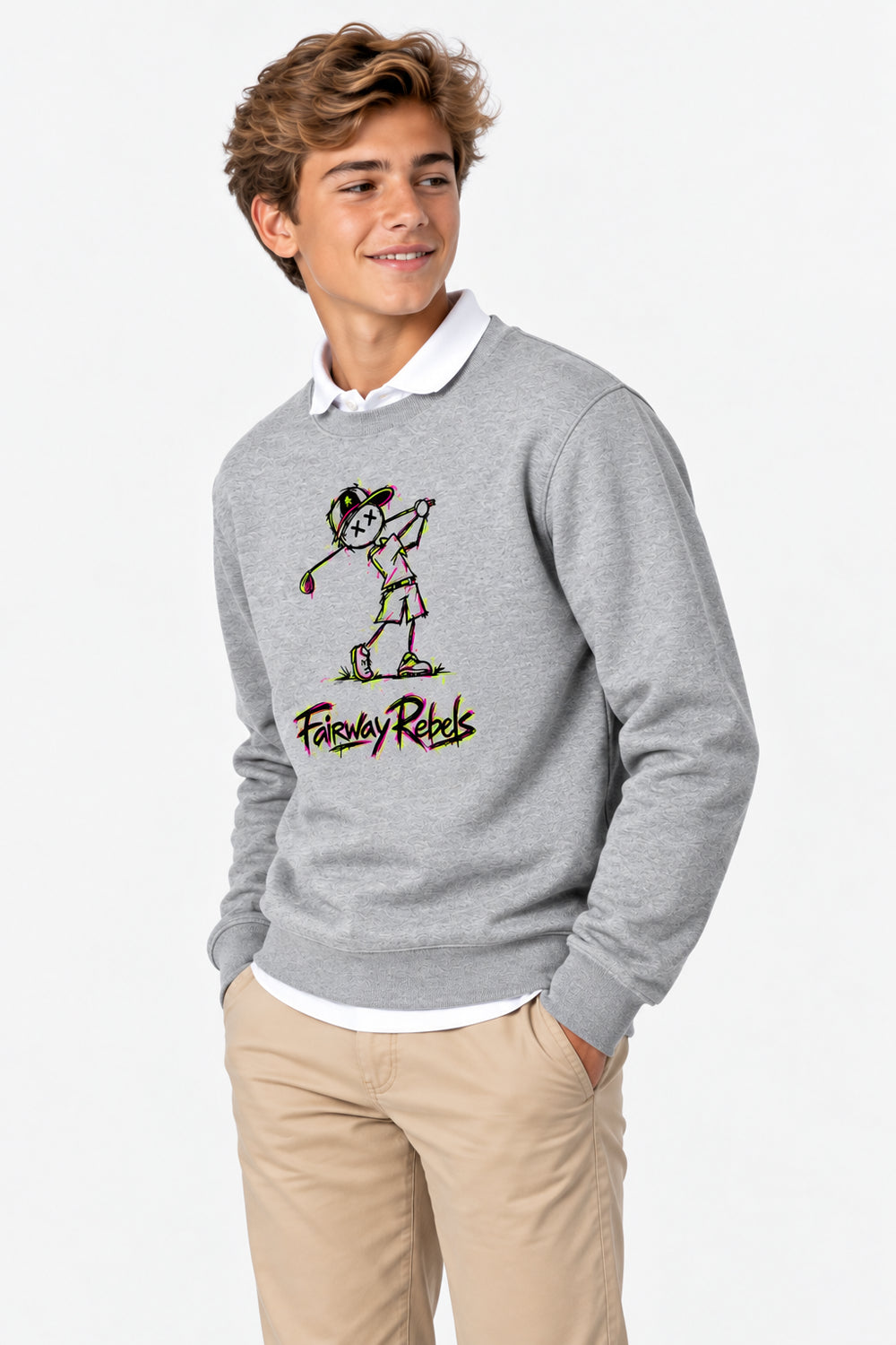 Grüner Golf-Pullover für Jungen