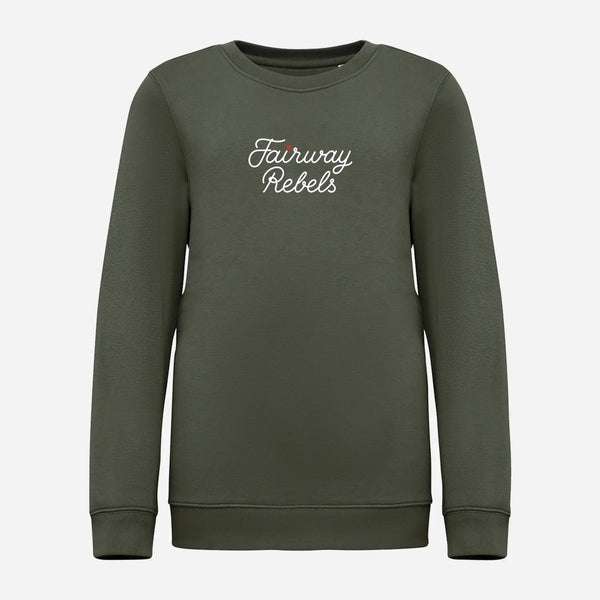 Sweat de golf pour garçon vert foncé avec logo « Fairway Rebels »