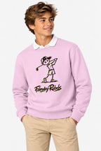 Sweat Golf Garçon Rose Col Rond
