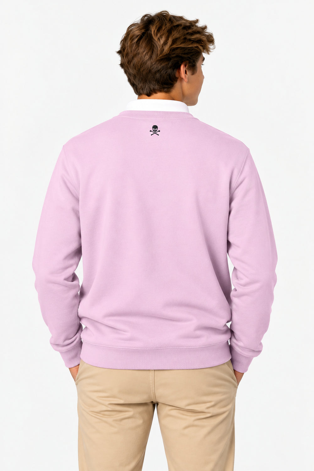 Sweat Golf Garçon Rose Col Rond