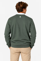 Sweat Golf Garçon Vert Col Rond