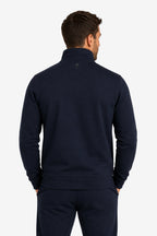 Veste de golf zippée homme en molleton bleu marine, vue arrière