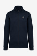 Veste de golf zippée homme bleu marine, face avec logo sur la poitrine